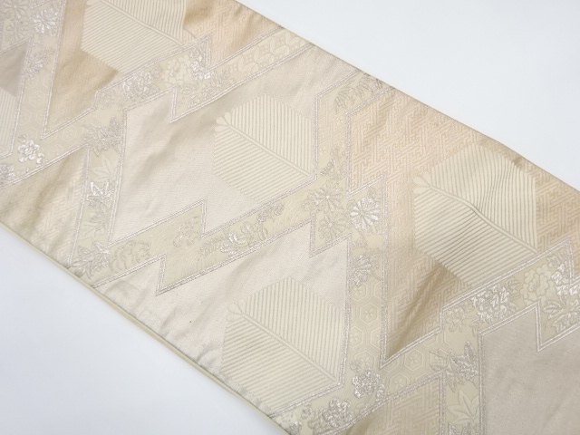 JAPANESE KIMONO / ANTIQUE FUKURO OBI / SILK / WOVEN YOUNG PINE